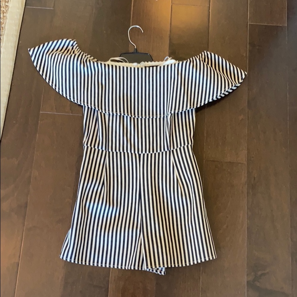 off the shoulder flap romper